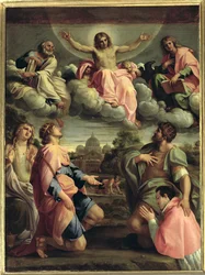 Christus in Herrlichkeit mit den Heiligen